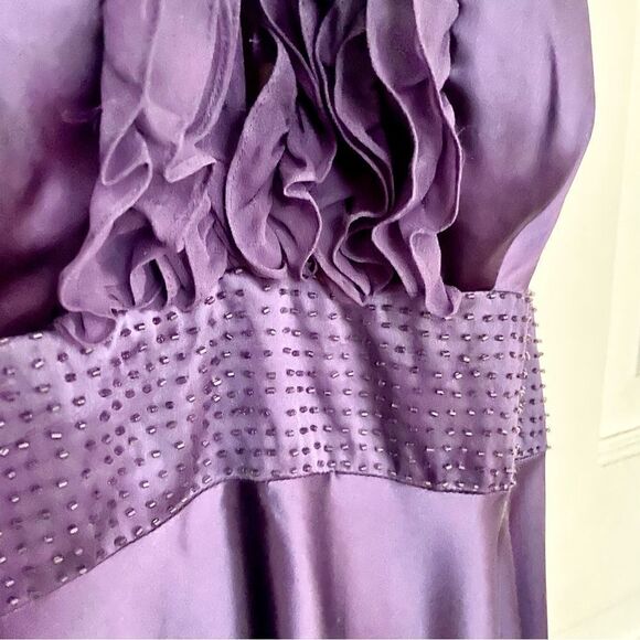 BNWT Adrianna Papell Ruffle Neckline Halter Dress size 4 - Picture 6 of 8